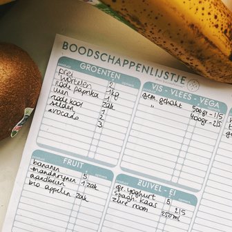 LAATSTE STUKS | Boodschappenlijstje met maaltijdplanner