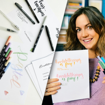 Online cursus 'Brushletteren voor beginners' & Starterset MEDIUM