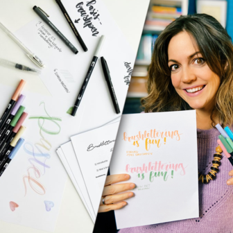 Online cursus &#039;Brushletteren voor beginners&#039; &amp; Starterset MEDIUM