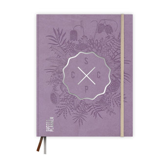 Paarse florale ongedateerde planner