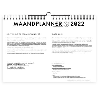 UITVERKOCHT | MaandPlanner 2022 A4