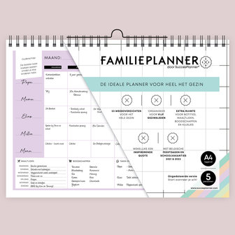   FamiliePlanner ONGEDATEERD voor 5 pers. (A4-formaat)