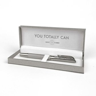  Balpen zilverkleurig &quot;You totally can&quot;
