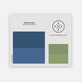 Sticky notes - semitranspart op maat van je planner