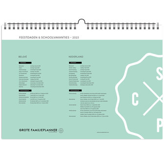 UITVERKOCHT | Grote FamiliePlanner 2023 voor 8 personen (A3-formaat)