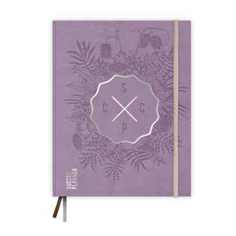 Paarse florale ongedateerde planner