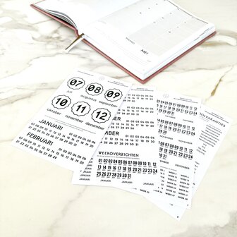         Stickerset voor de ongedateerde jaarplanner