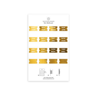 Metallic goud maandtabs