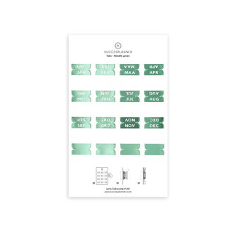 Metallic groen maandtabs