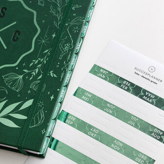 Maandtabs metallic groen