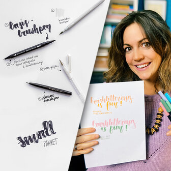 Online cursus &#039;Brushletteren voor beginners&#039; &amp; Starterset  SMALL