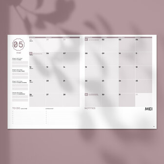 Binnenwerk SuccesPlanner 2025 binnenzijde maandkalender