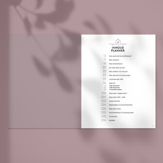 Blush SuccesPlanner 2025 inhoudsopgave
