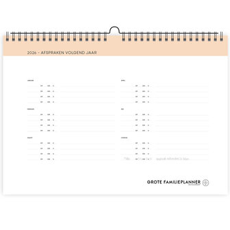    UITVERKOCHT | Grote FamiliePlanner 2025 voor 8 personen (A3-formaat)