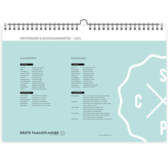    UITVERKOCHT | Grote FamiliePlanner 2025 voor 8 personen (A3-formaat)