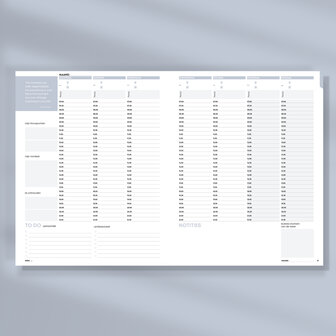 Paarse Ongedateerde SuccesPlanner weekoverzicht