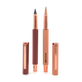              NIEUW | SET van rollerpen blush &amp; Wonderpotlood terracotta