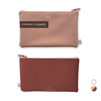     NIEUW | Blush &amp; terracotta - dubbelkleurig pennenetui