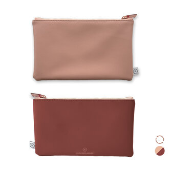     NIEUW | Blush &amp; terracotta - dubbelkleurig pennenetui