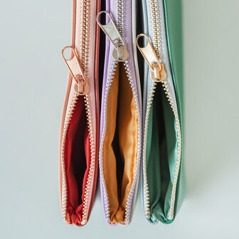     NIEUW | Blush &amp; terracotta - dubbelkleurig pennenetui