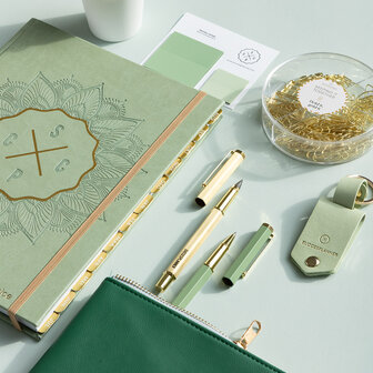     SET van rollerpen &amp; Wonderpotlood in geborsteld goud