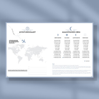 avonturenkaart en maanstanden 2026