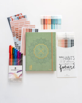 Colour coding set met een zen-groene SuccesPlanner