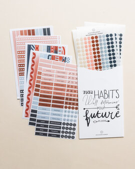 Rusty - roestijkleurige dots en stickersets