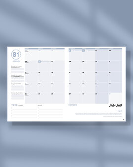 10 Flatlay SP26DE Monathkalender 2026 agenda SuccesPlanner