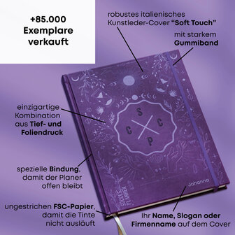 Terminplaner 2026 Purple Universe SuccesPlanner mit Namen USP