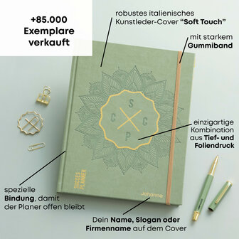 Zen-Gr&uuml;n 2026 SuccesPlanner - Terminplaner 2026