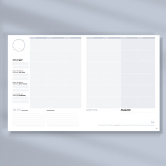 Blush Ongedateerde SuccesPlanner Maandoverzicht