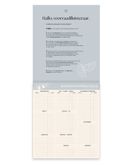                            PRE-ORDER | Boodschappenlijstje met maaltijdplanner