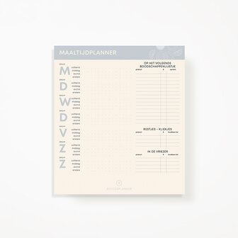                            PRE-ORDER | Boodschappenlijstje met maaltijdplanner