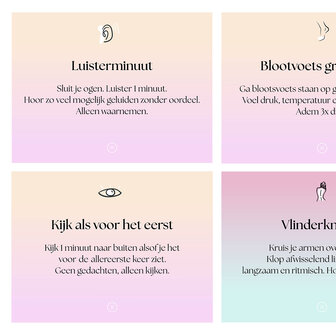 Kijk oefeningen zen oefeningen kaartjes