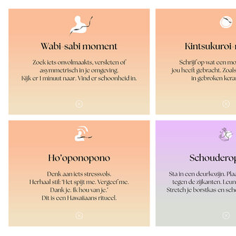 25 Mindfulness kaartjes met doosje en magneetsluiting affirmaties persoonlijke groei kwaliteitskaartjes quoates oefeningen