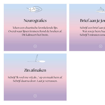 25 Mindfulness kaartjes met doosje en magneetsluiting affirmaties persoonlijke groei kwaliteitskaartjes quoates oefeningen