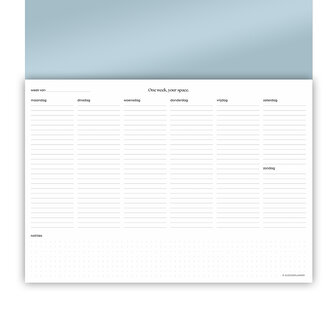Bureau kalender planner A4 voor je week