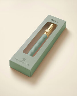 zengroene balpen met parker vulling en bijpassende doos - mat goud