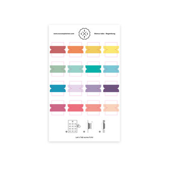 blanco maandtabs regenboog