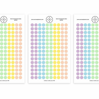 semi transparante dots - Pastel