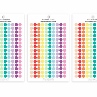 semi transparante dots - Regenboog