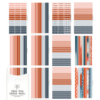 Washi-fun Stickerset Rusty Blues