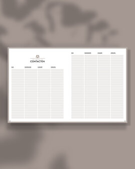 Academische SuccesPlanner 2026-2027 Contacten