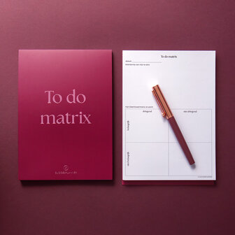 to do eisenhower matrix scheurblok