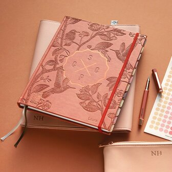 blush roze organiser met insteekvakjes