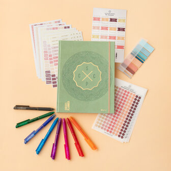 Colour coding pakket met zen-groene planner