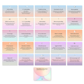 Mindfulness kaarten-set met 25 kaarten 