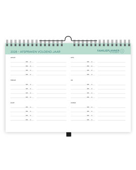 FamiliePlanner 2027 met afspraken voor volgend jaar - als je een jaartje naar voor moeten plannen - Orthodont etc.