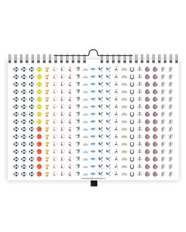 Stickervel 1 met hobby, sport, school en andere icoontjes